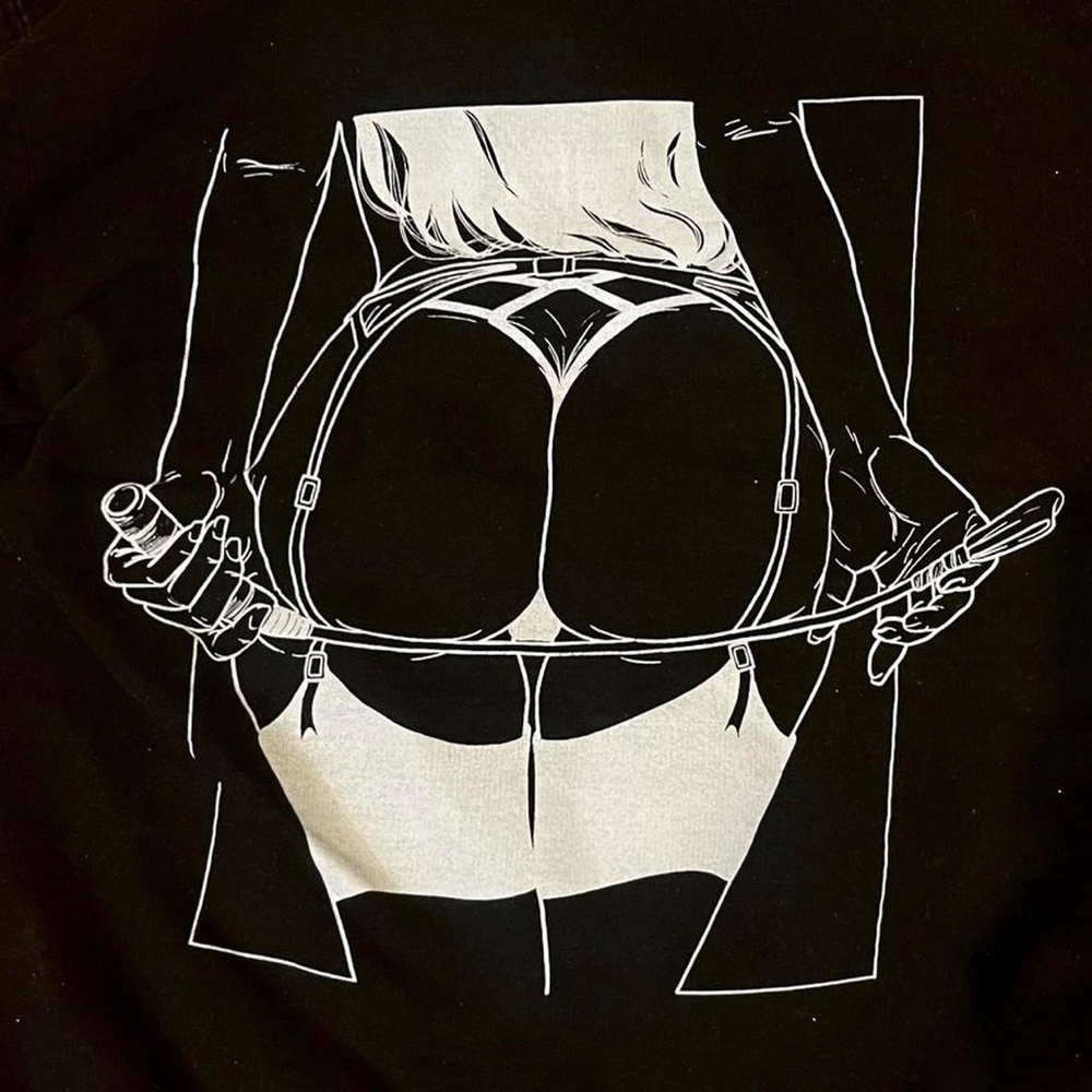 Sad Amish Tattoo BDSM Hoodie Size Small
